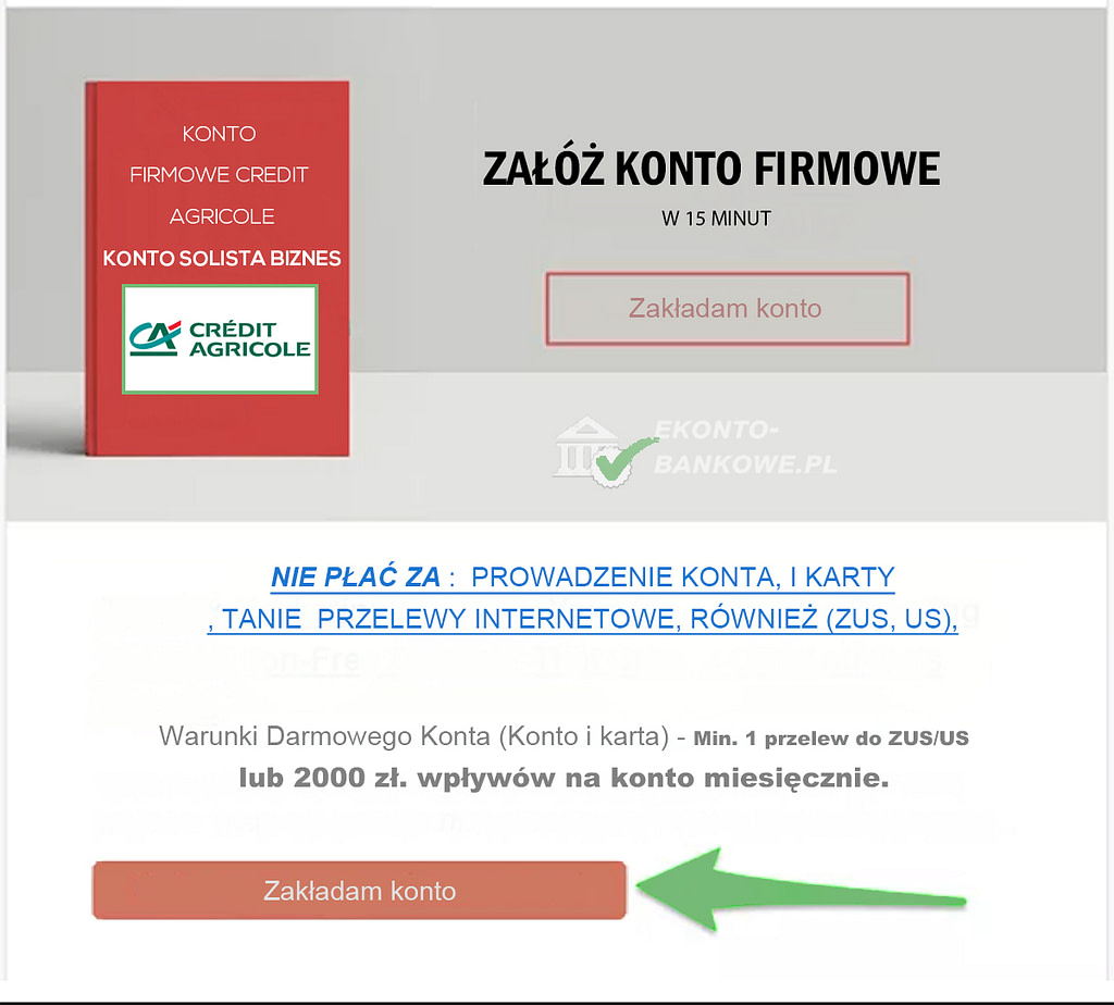 Jak założyć konto firmowe w credit agricole